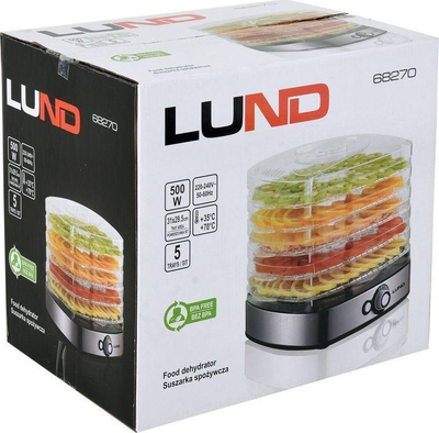 Tharëse për fruta dhe kërpudha Lund T68270, 500W, e argjendtë