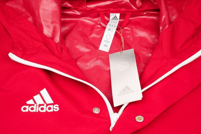 Jaka për kalamoj Adidas Entrada 22 All-Weather Jr IK4013, me kapuç, poliestër i ricikluar, blu