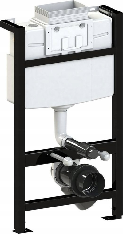 Скриена рамка за WC KK-Pol Frame 510 Low, механизам 3/9L, монтирање на ѕид, црна
