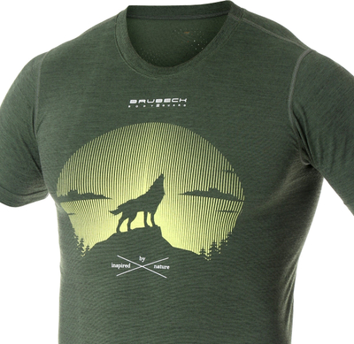 Bluzë për jashtë Brubeck Inspired by Nature, lesh, thith lagështinë, 2XL, e gjelbër