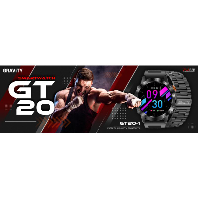 Smartwatch Mski Gravity GT20-1, ekran 1.43\" AMOLED, Bluetooth, i zi