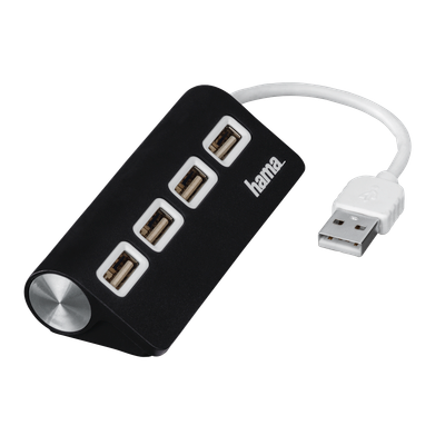 USB Hub Hama, e zezë, 12177