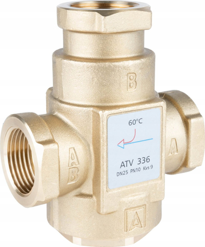 Valvul termostatike Afriso ATV 336, DN25 1\", 60°C, prej bronxi