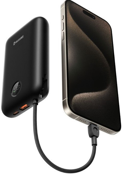 Надворешна батерија Swissten Voltbox 35W, 20000 mAh, кабел USB C и Lightning, црна