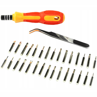 Set kaçavidash Torx Professional, 31 në 1, çelik krom vanadium, portokalli