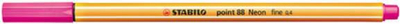 Stilolaps fineliner Stabilo Point 88 88/056, majë e hollë, paketë 10 copë, rozë neon