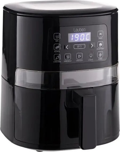 Fritezë me ajër Lauben Hot Air Fryer 4000BC, panel me prekje, 6 programe, e zezë