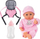 Set kukull bebe Bayer My First Words, 33cm, me mbajtëse dhe biberon, rozë