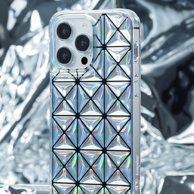 Mbulesë telefoni Kingxbar Miya Series për iPhone 14 Pro Max, TPU, efekt holografik, transparente shumëngjyrëshe
