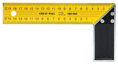 Аголна линијар DYMO SQUARE RULE GWS-20B, 200mm, метална