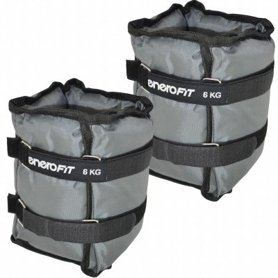 Pesha për kyçe EB Fit, set 2x6kg, për duar edhe këmbë, gri
