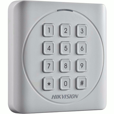 Lexues karte Hikvision DS-K1801MK, Mifare, tastierë me kod, i zi