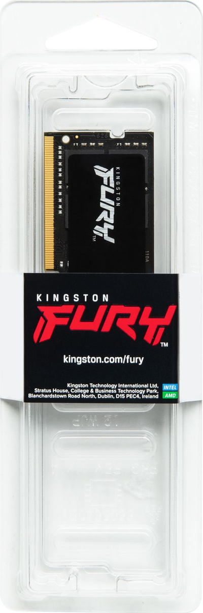 RAM për laptop Kingston FURY Impact KF318LS11IB/8, 8GB DDR3L, 1866MHz, i zi