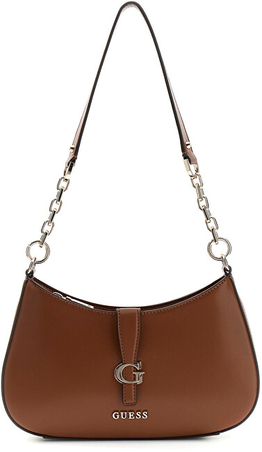 Çantë shpatulle Carrie Top Zip Shoulder Bag, me zinxhir, ngjyrë neutrale