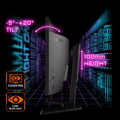 Monitor gaming i harkum GIGABYTE GS34WQC, 34\", WQHD 3440 x 1440, 120Hz, i zi