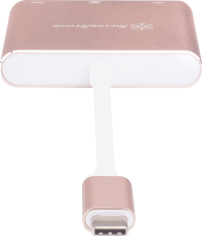 Stacion dokimi SilverStone EP08P, USB C, HDMI 4K, gri