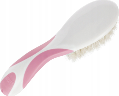 Furçë flokësh për bebe NUK Extra Soft, qime natyrale, për të porsalindur, rozë
