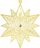 Ornament Krishtlindjesh Star Trading 1804B-14, llamarinë, 11cm, ngjyrë ari