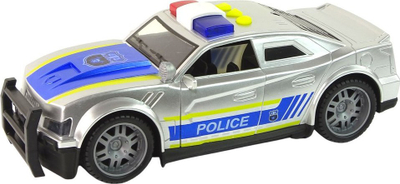 Makina e policisë lodër Leantoys, shkallë 1:14, me drita e zëra, ngjyrë argjendtë
