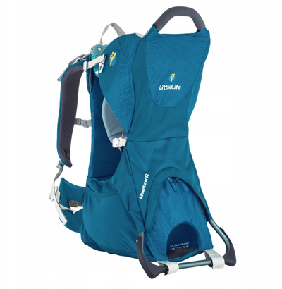Носач за деца за одење LittleLife Adventurer S2, алуминиумска рамка, прилагодливи ремени, сина