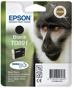 Ngjyrë printeri EPSON SX10x 20x 40x (T0891), 5.8ml, e zezë