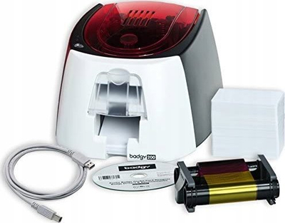 Printer kartash Evolis Badgy 200, termik me ngjyra, 300 dpi, i bardhë