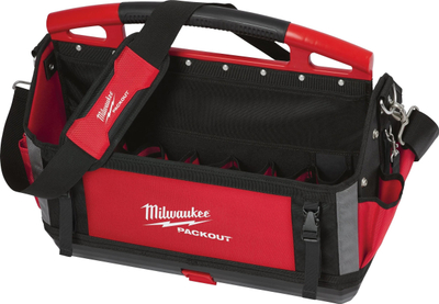 Çantë veglash Milwaukee Packout Tote, 500mm, material balistik, e kuqe