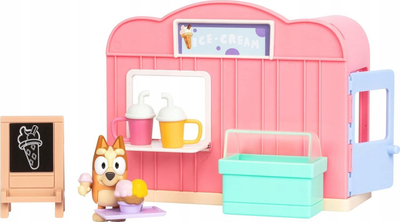 Сет за игра Bluey Ice Cream Shop, фигура Бинго 6 cm, додатоци, повеќебоен