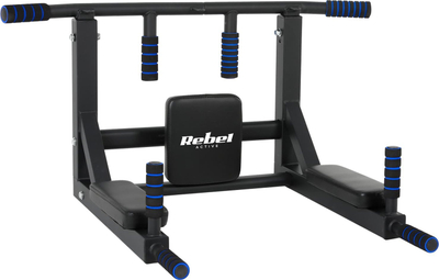 Станица за вежбање Rebel Wall Mount, влечење и dip, макс 200kg, црна