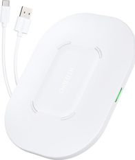 Karikues wireless Choetech T550-F, QC 3.0, 15W, i bardhë + adapter 18W