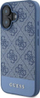 Mbrojtëse telefoni Guess 4G Stripe GUHCP16SG4GLBL për iPhone 16, PU, blu