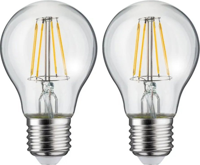 Llambë LED Paulmann 28856, E27, 5W 2700K, transparente, set 2 copë