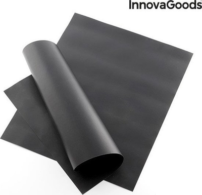 Подлога за готвење за рерна и скара InnovaGoods, сет 2 парчиња, нелеплива, црна