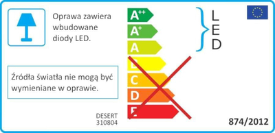 Plafonjere Desert LED 310804, 36W, 4000K, e bardhë