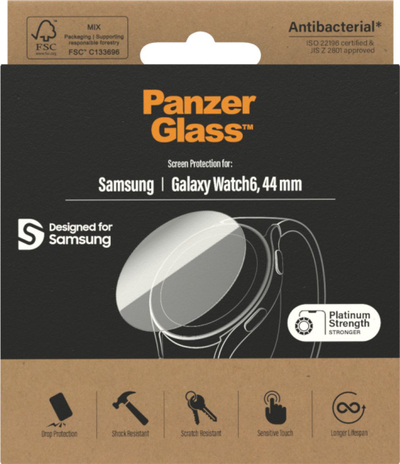 Xham mbrojtës PanzerGlass Samsung Galaxy Watch 6 44mm, xham i fortë, transparent