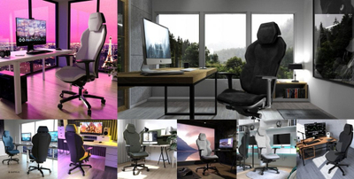 Karrige gaming QUERSUS ICOS 1 2 Pink Flamingo, ergonomike, rozë