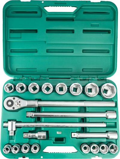 Set çelësa çorap Honiton H6021, 3/4", 21 copë 19-50 mm, kuti e gjelbër