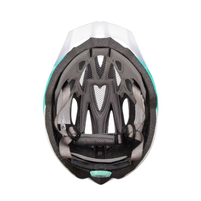 Helmet biçiklete Meteor Ovlo, i ajrosur, i rregullueshëm 55-58 cm, i bardhë me jeshile