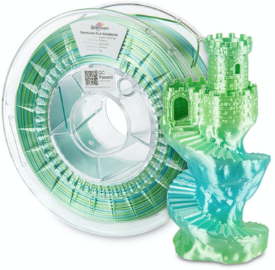 Filament 3D Spectrum 81018 PLA Silk Rainbow, 1.75mm, 1kg, Ocean Melange