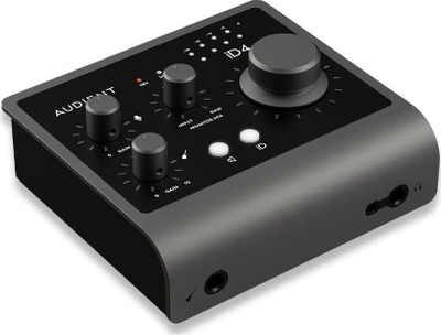 Interfejs audio USB Audient ID4 MK2, 2 in 2 out, për studio, ngjyrë e zezë