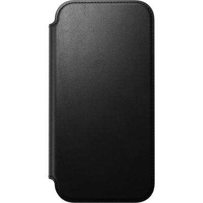 Kuti-portofol Nomad Modern Leather Folio për iPhone 17 Pro Max, lëkurë natyrale, rri me MagSafe, e zezë