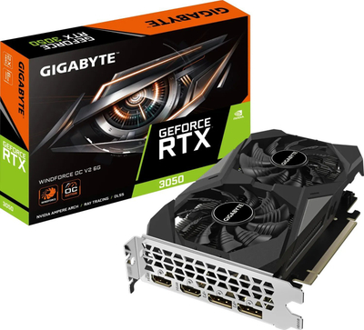 Kartë grafike Gigabyte GeForce RTX 3050 WINDFORCE OC V2, 6GB GDDR6, HDMI DP, e zezë