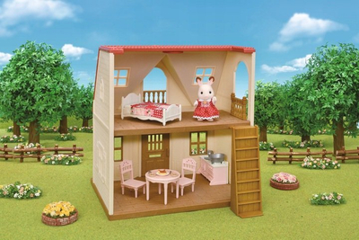 Set lojrash Epoch Sylvanian Families Shpi Dy-Katshe 5567, me mobilje, me figurë, shumëngjyrësh