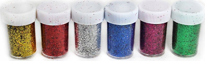 Set brokati Penword Loose Glitter, 10 ngjyra, për punime arti dhe DIY, shumëngjyrësh