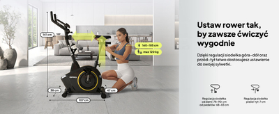 Biçikletë stacionare magnetike Zipro Boost Gold, kompjuter LCD, deri 120 kg, e zezë