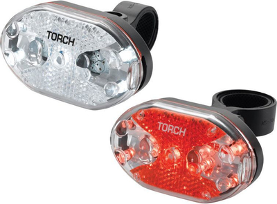 Set i dritave për biçkletë Torch, 2 copë, e kuqe / bardhë