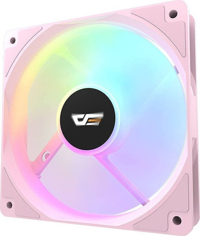 Ventilator për kasë Darkflash CL12 LED, 120 mm, RGB, rozë