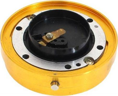 Mekanizëm shkëputës timoni MTuning Naba Quick Release Flat, alumin T6061, 6 vida montimi, ngjyrë flori