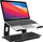 Qëndrim laptopi Crong prej alumini, ergonomik, i zi