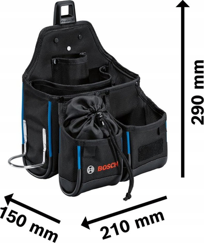 Çantë veglash Bosch 1600A02H5C Pro, brez ergonomik, xhepa të lëvizshëm, blu